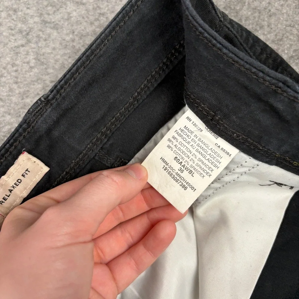 Wrangler Cargo Shorts Mens 36 Black Relaxed Fit Outdoors Workwear Five Pocket‎